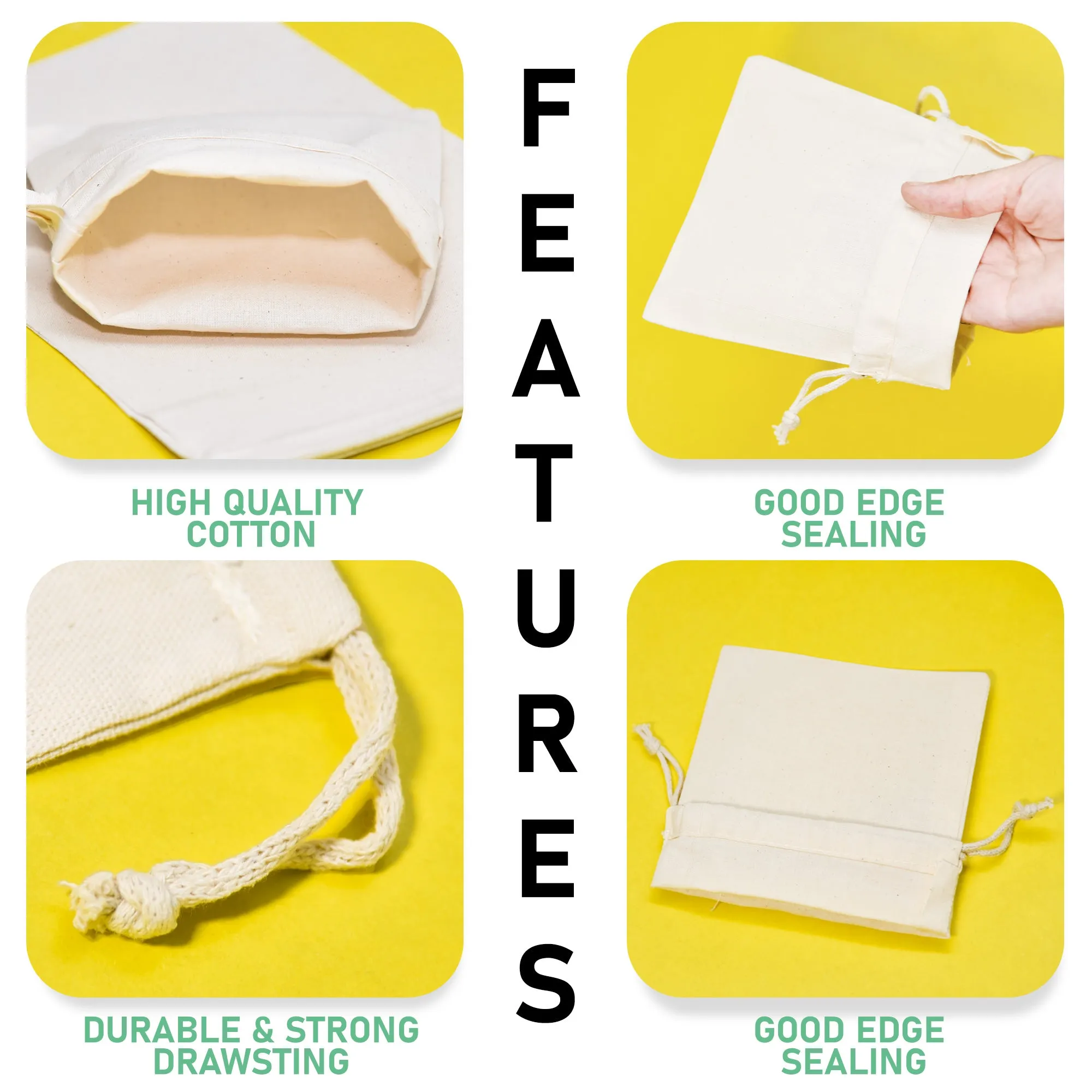 12x18 Inch Double Drawstring Bags