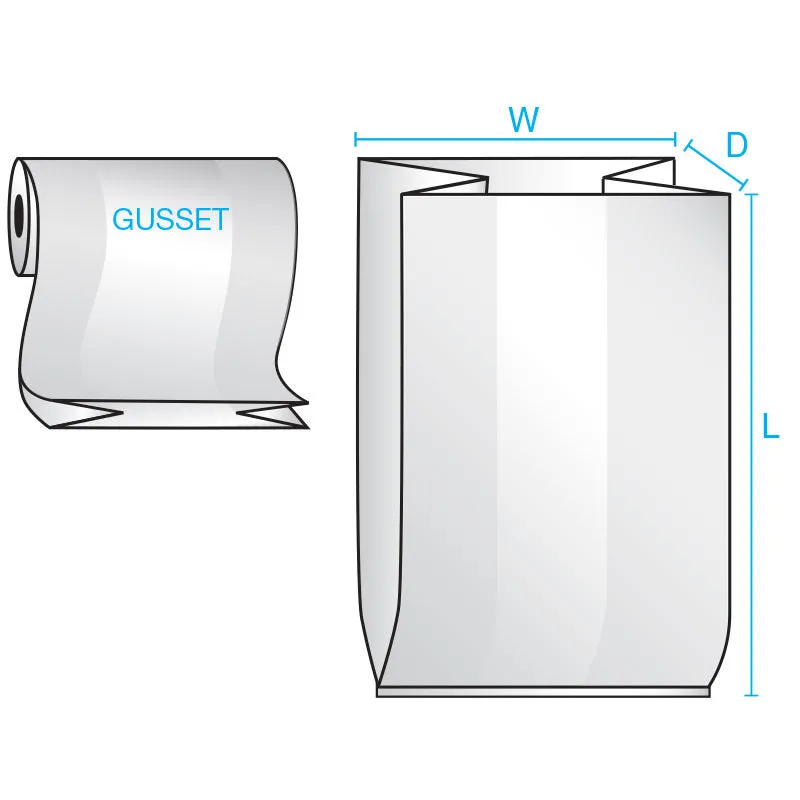 42" x 32" x 72" x 4 mil Clear Eco-Manufactured Plastic Side-Gusseted Bags (Roll of 40)