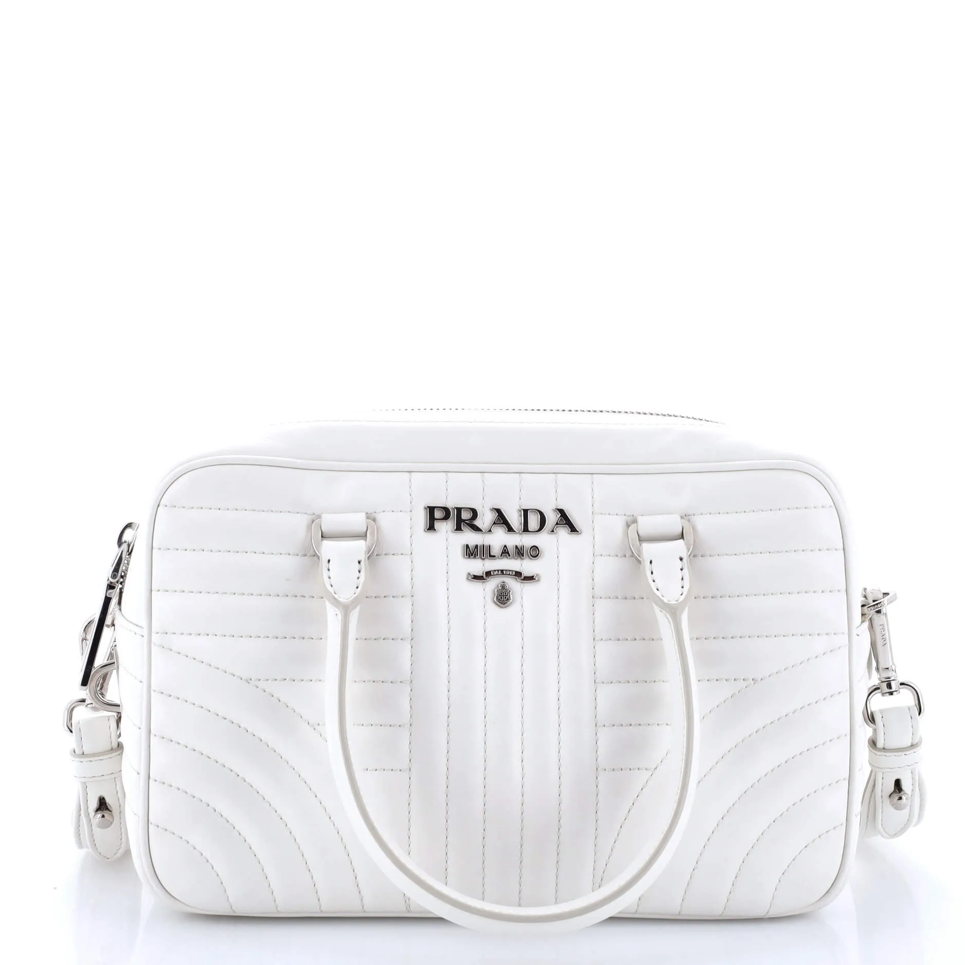 Bowling Bag Diagramme Quilted Leather Medium