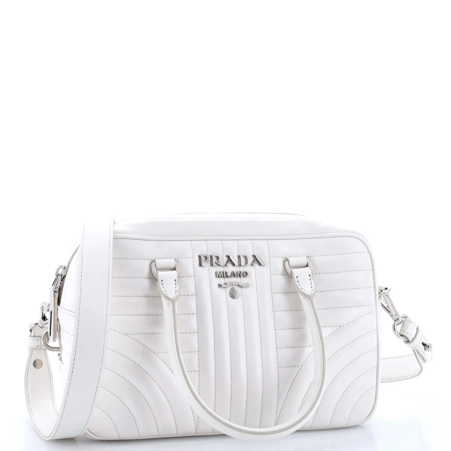 Bowling Bag Diagramme Quilted Leather Medium
