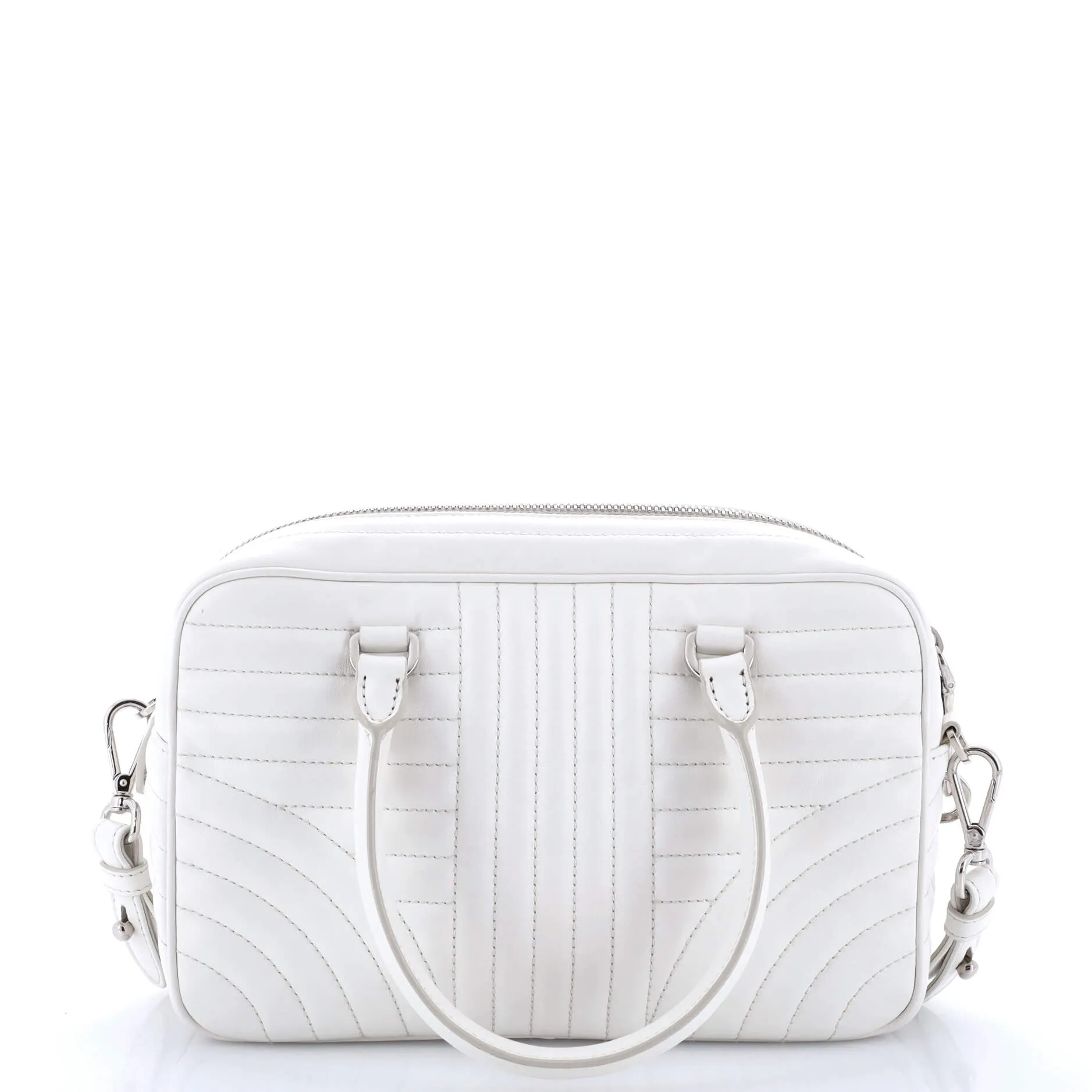 Bowling Bag Diagramme Quilted Leather Medium