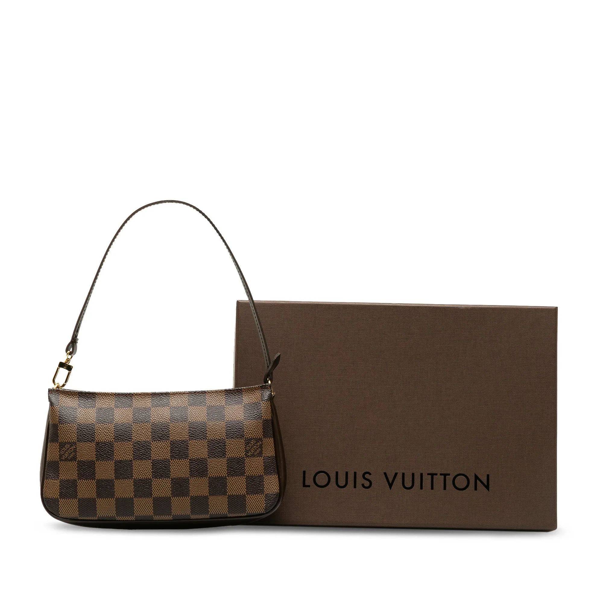 Brown Louis Vuitton Damier Ebene Navona Shoulder Bag