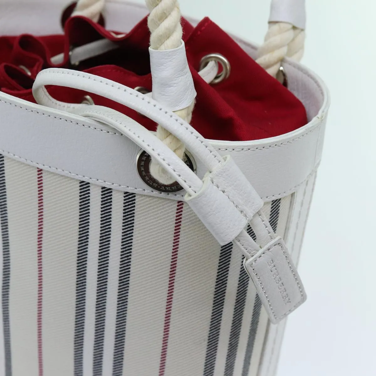 BURBERRY Nova Check Shoulder Bag Canvas Beige Auth 70767