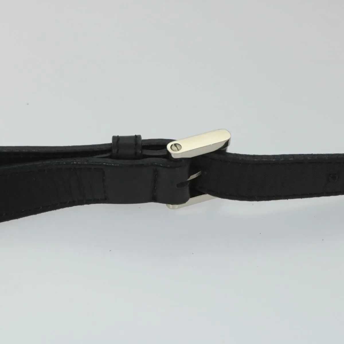 BURBERRY Shoulder Bag Canvas Gray Auth bs9261