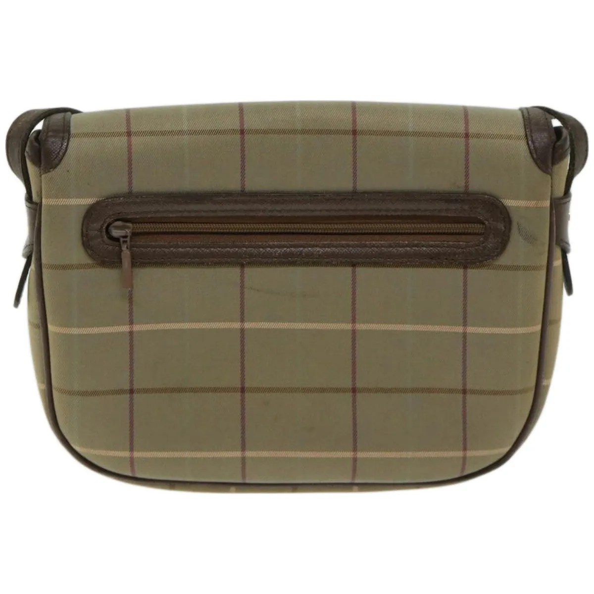 BURBERRYSs Nova Check Shoulder Bag Canvas Beige Auth bs12210