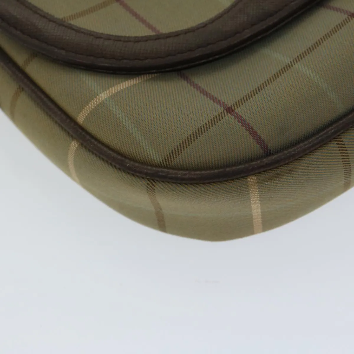 BURBERRYSs Nova Check Shoulder Bag Canvas Beige Auth bs12210