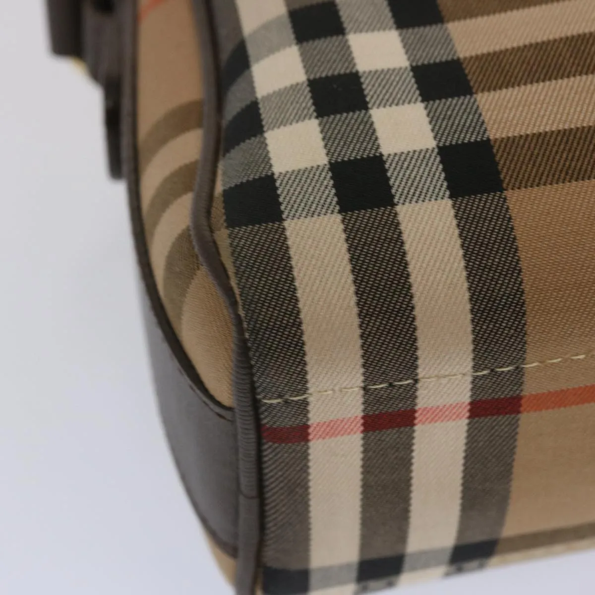 BURBERRYSs Nova Check Shoulder Bag Canvas Beige Auth yk10796