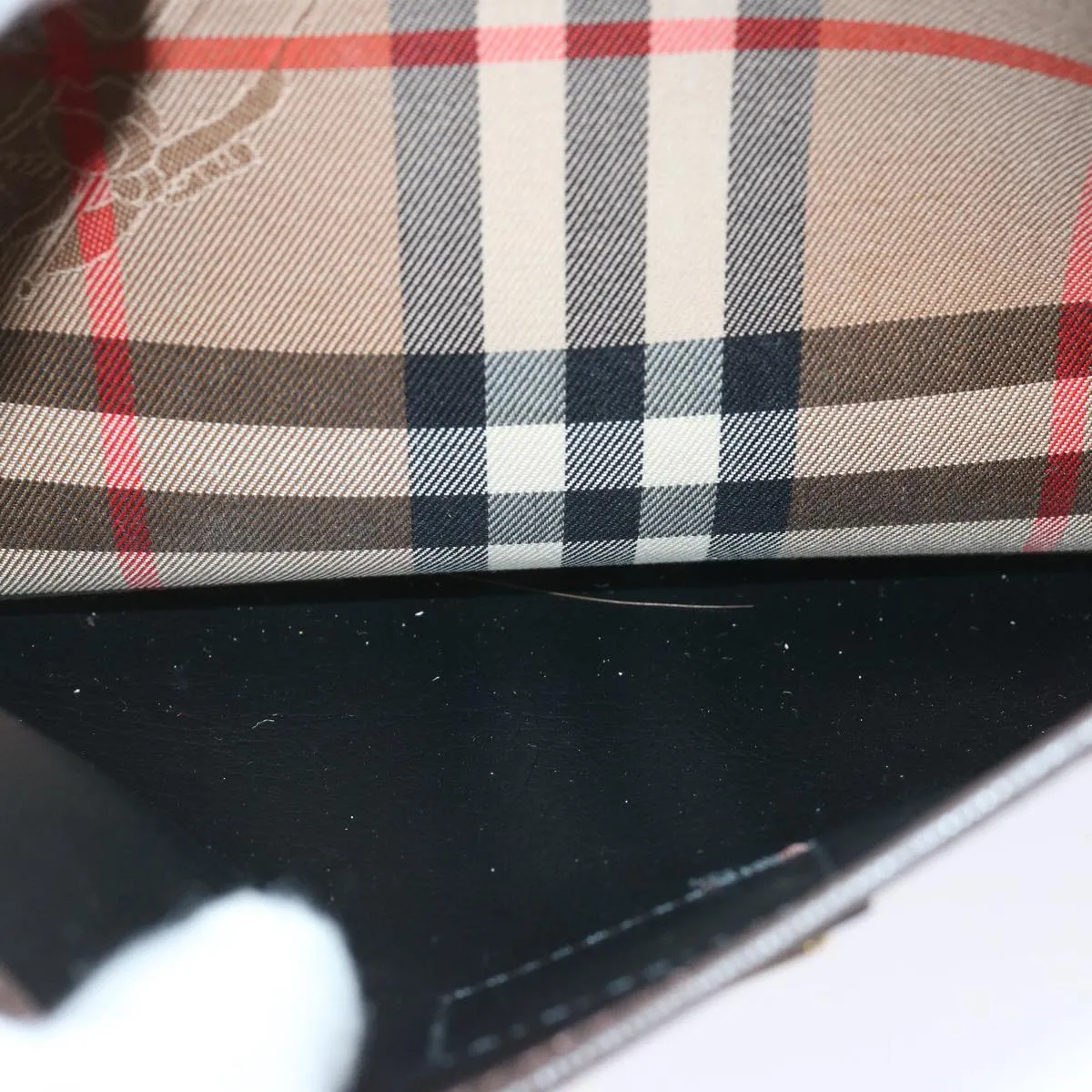 BURBERRYSs Nova Check Shoulder Bag Canvas Beige Auth yk10796
