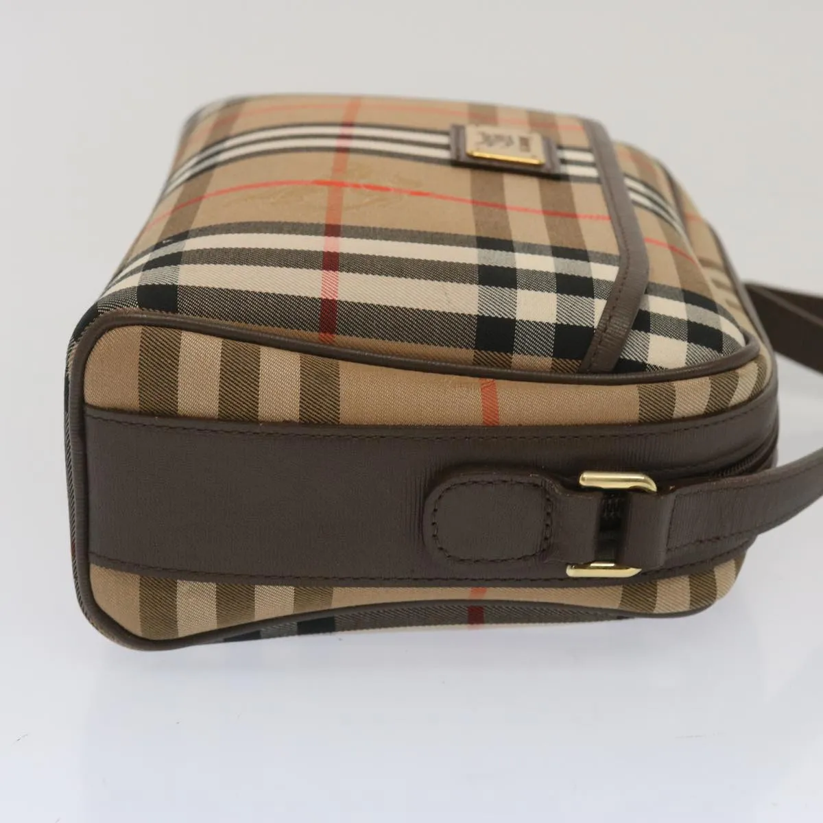 BURBERRYSs Nova Check Shoulder Bag Canvas Beige Auth yk10796