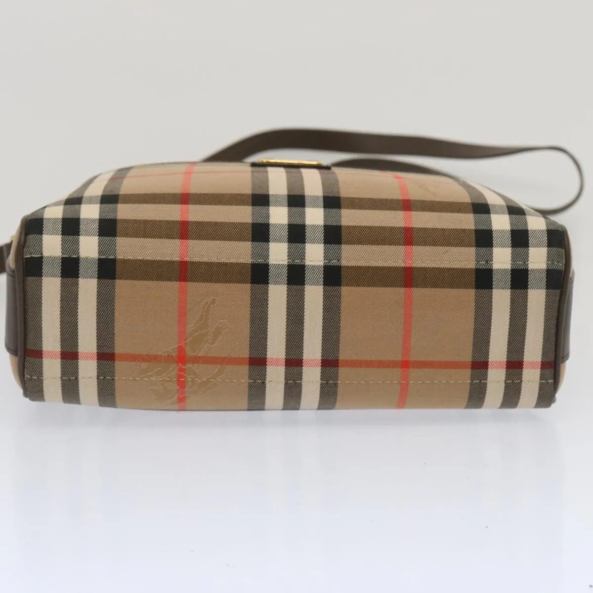 BURBERRYSs Nova Check Shoulder Bag Canvas Beige Auth yk10796