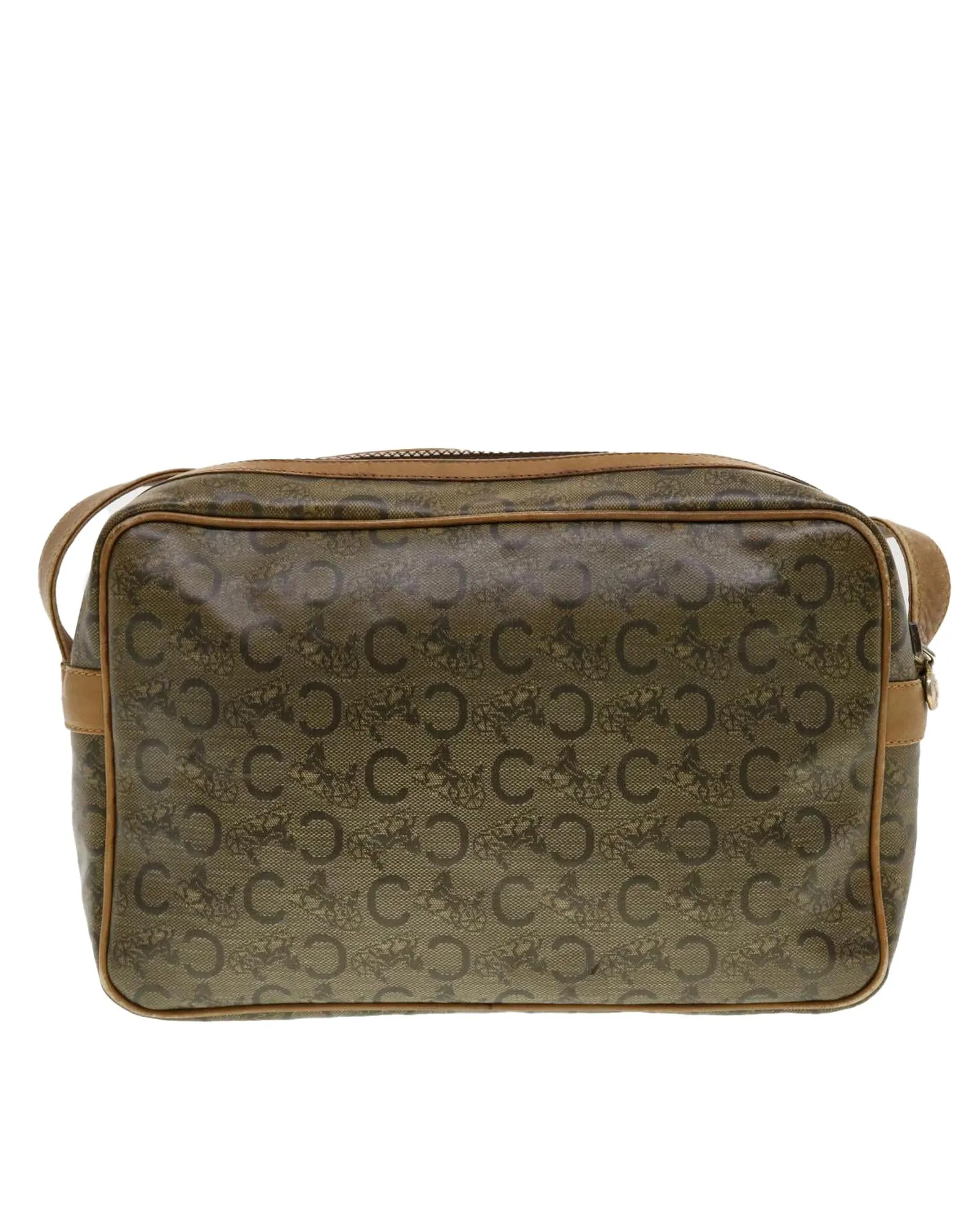Canvas Beige Shoulder Bag with Adjustable Strap