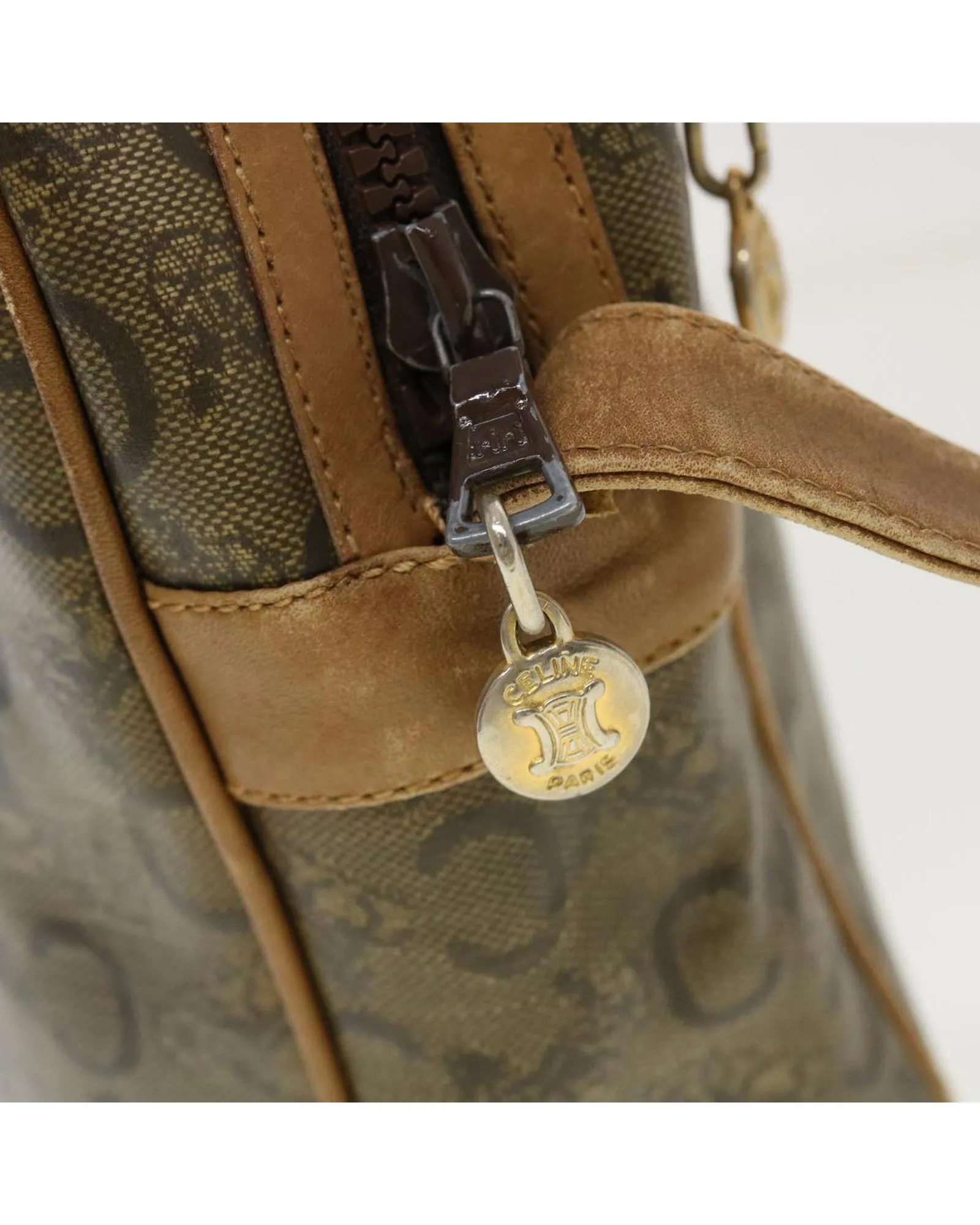 Canvas Beige Shoulder Bag with Adjustable Strap