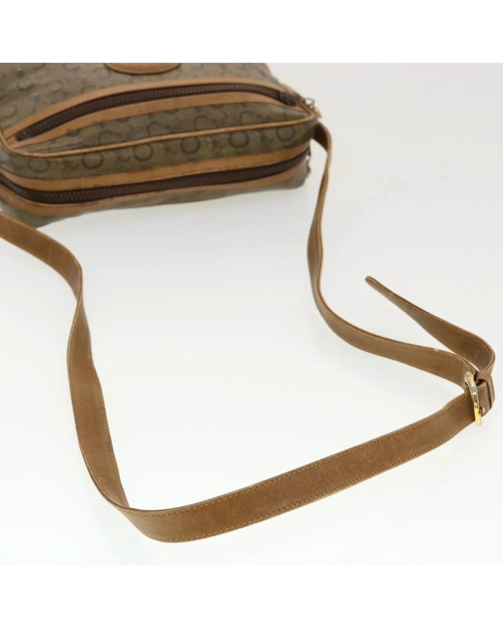 Canvas Beige Shoulder Bag with Adjustable Strap