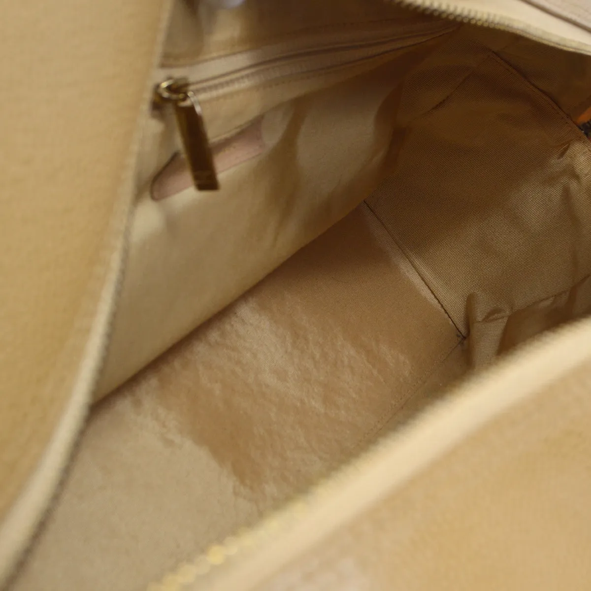 CHANEL 2000-2001 Bowling Bag 37 Beige Caviar 97428