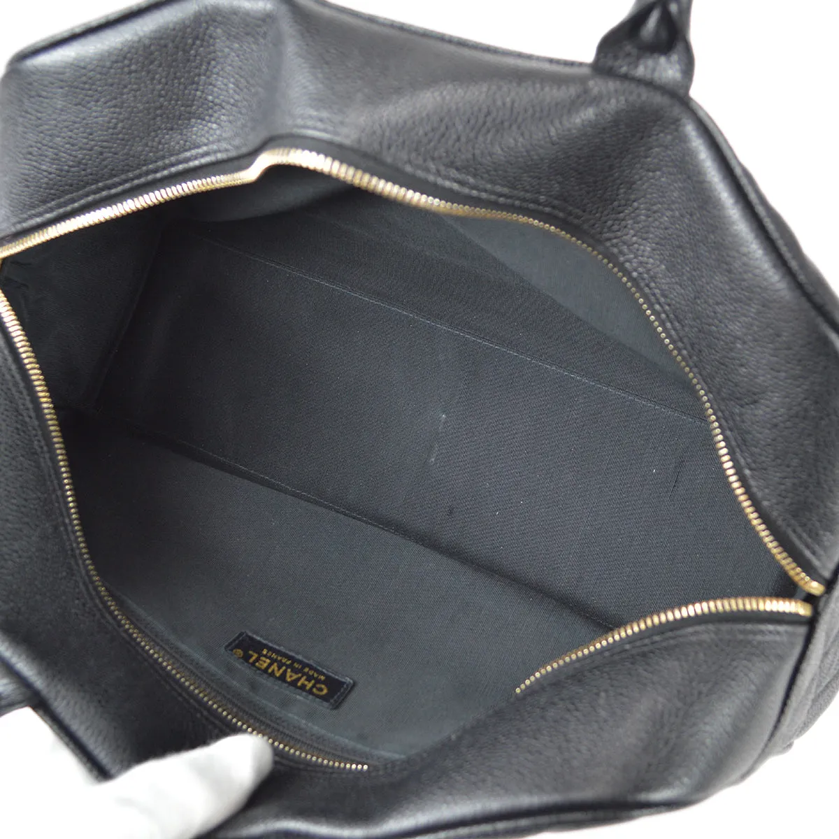 CHANEL 2003-2004 Bowler 37 Black Caviar 97434