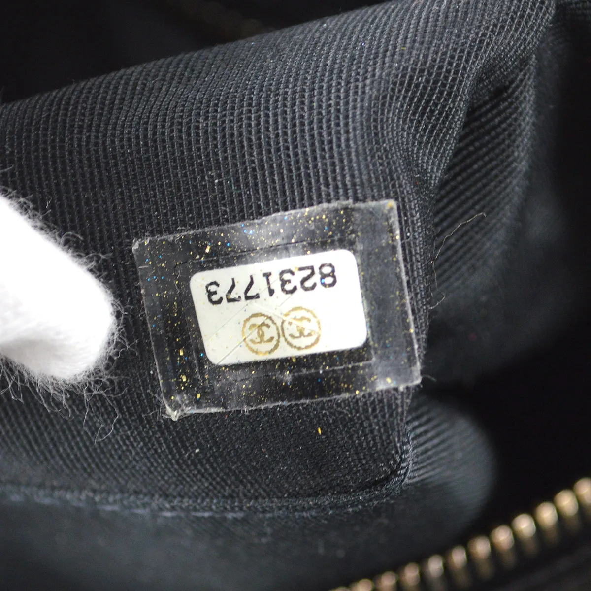 CHANEL 2003-2004 Bowler 37 Black Caviar 97434