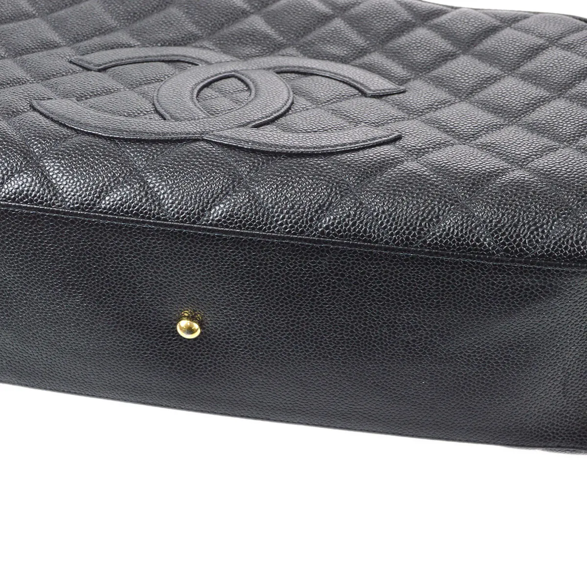 CHANEL 2003-2004 Bowler 37 Black Caviar 97434