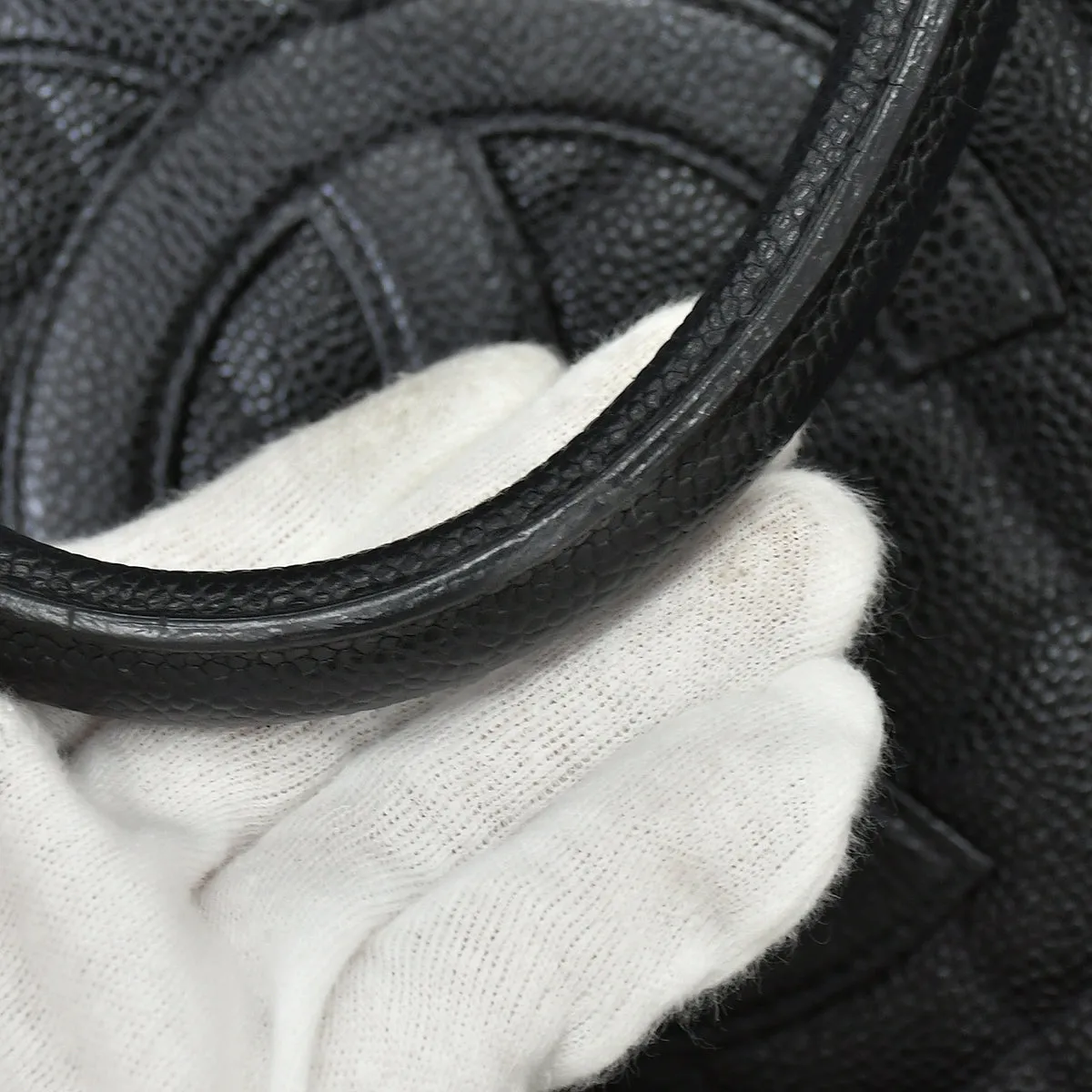 CHANEL 2003-2004 Bowler 37 Black Caviar 97434