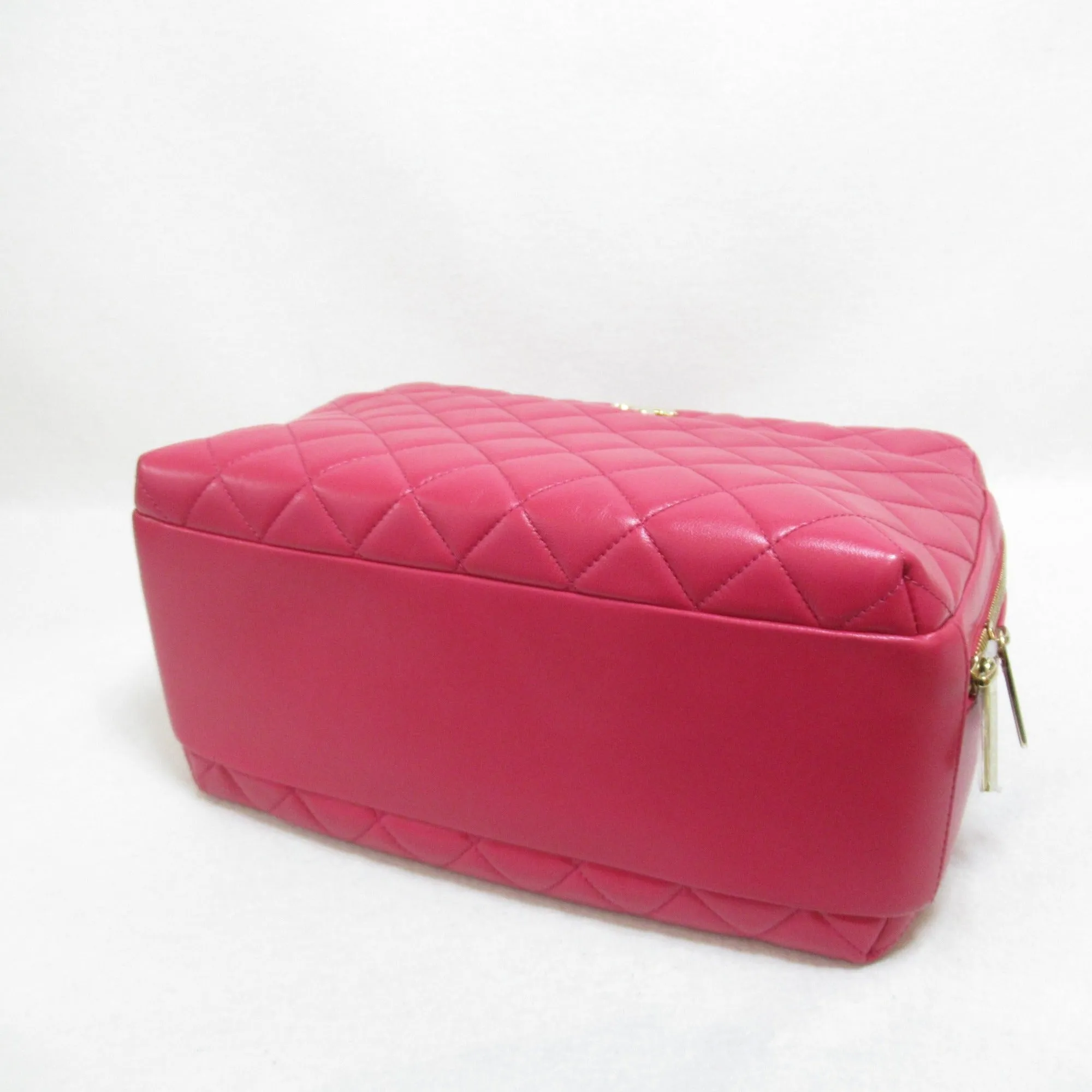 CHANEL 2way bowling bag Pink Lambskin [sheep leather]