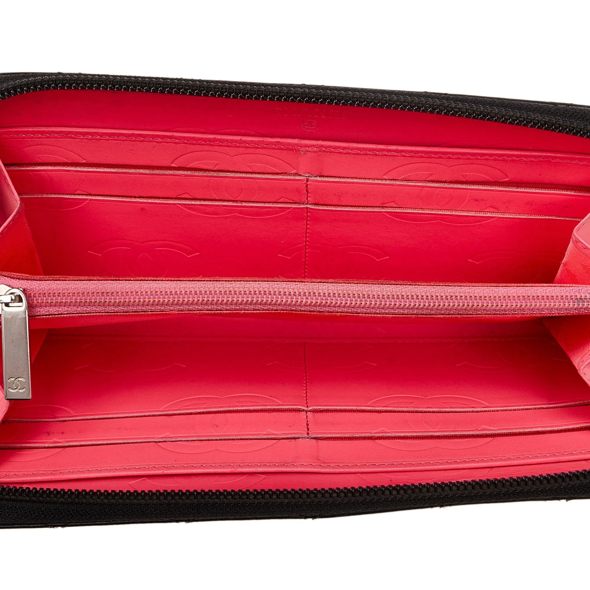 CHANEL Cambon Ligne Zip Around Wallet Long Wallets