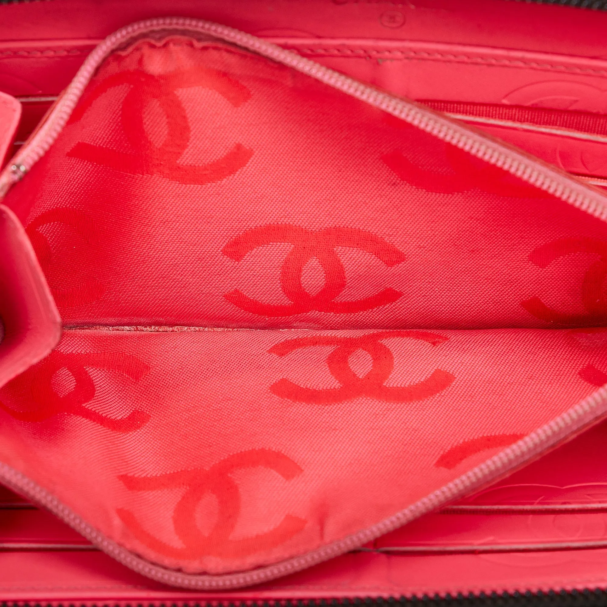 CHANEL Cambon Ligne Zip Around Wallet Long Wallets