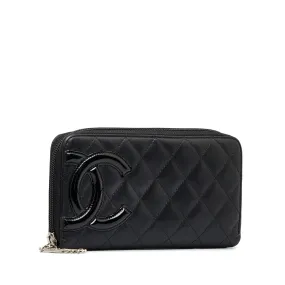 CHANEL Cambon Ligne Zip Around Wallet Long Wallets