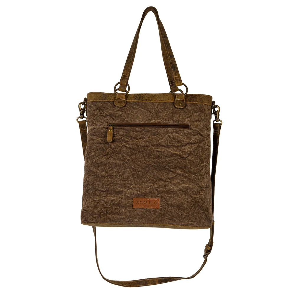 Cube Mesa Pouched Canvas Hairon Bag