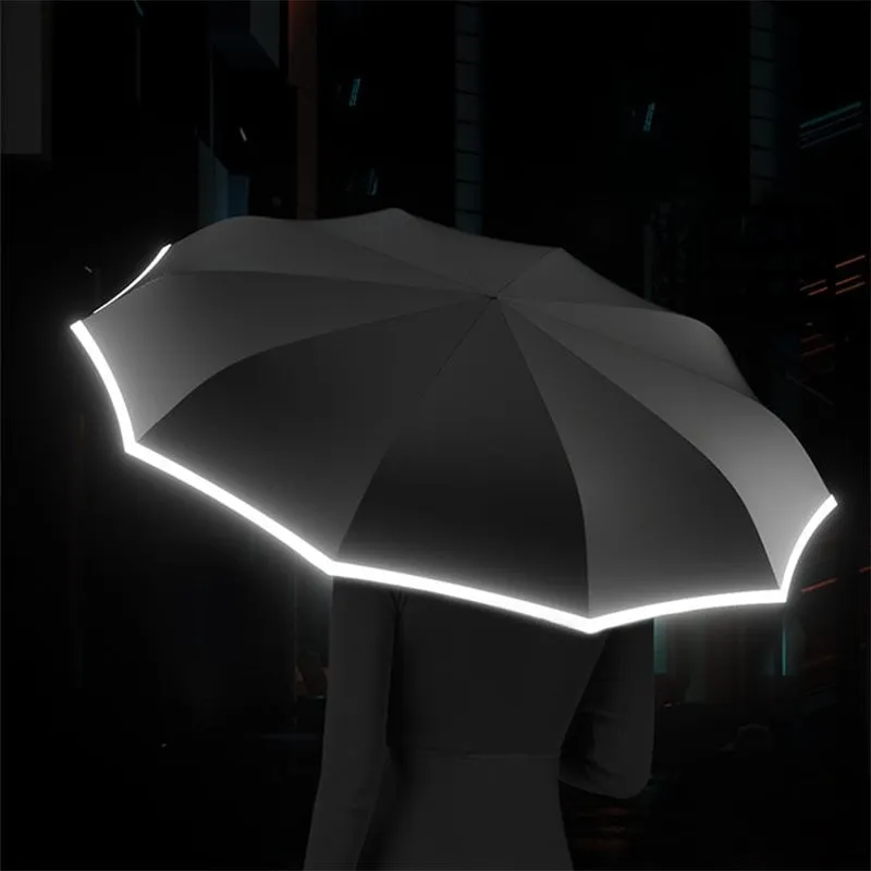 🔥Get 50% Off 🔥💥Enjoy Free Shipping!✈️Reflective Safety Strip Ring Buckle Umbrella