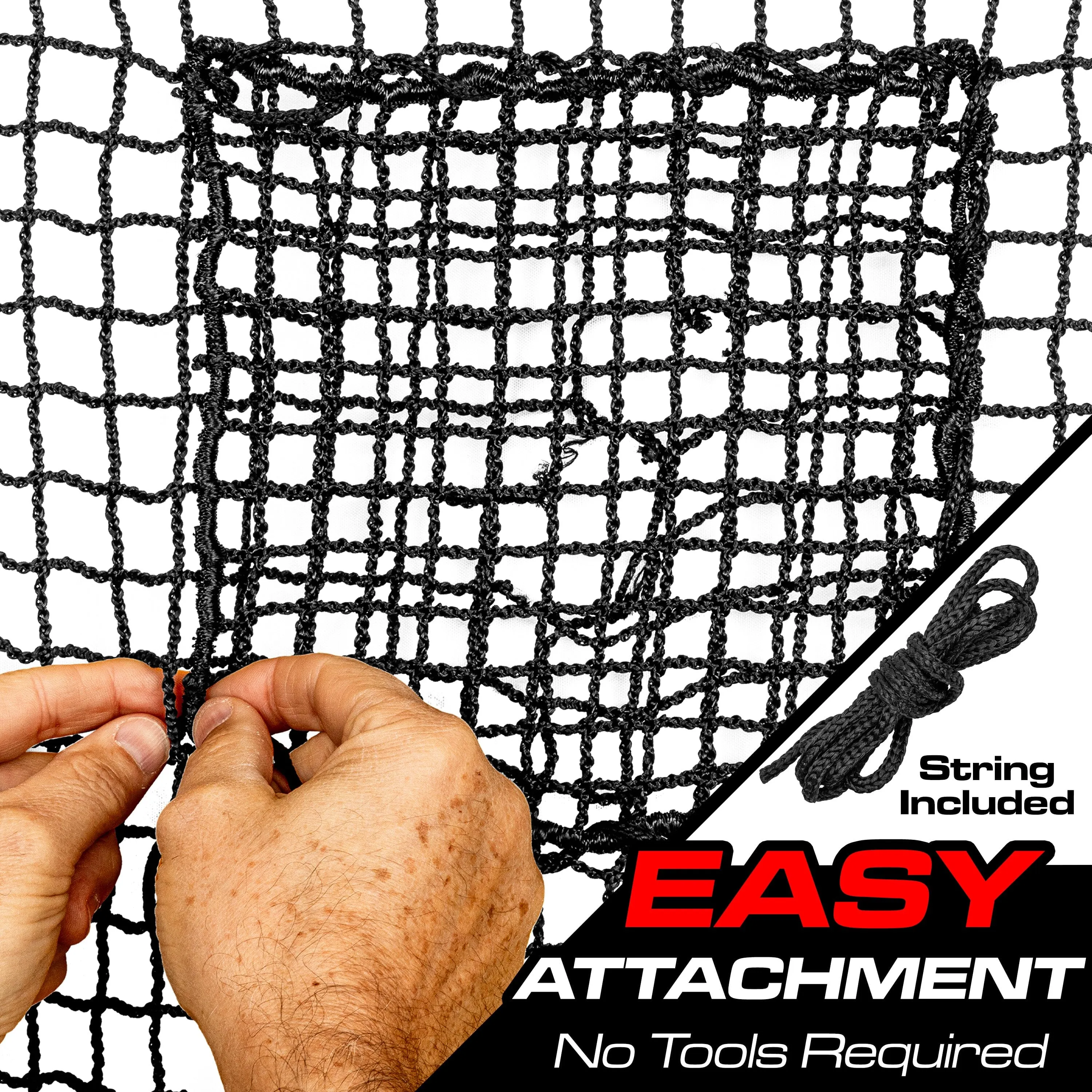 GoSports 3 Pack Universal Sports Net Repair Kits for Golf, Baseball, Soccer, and More - 8 x 8 Inch Sports Netting Patch Kits