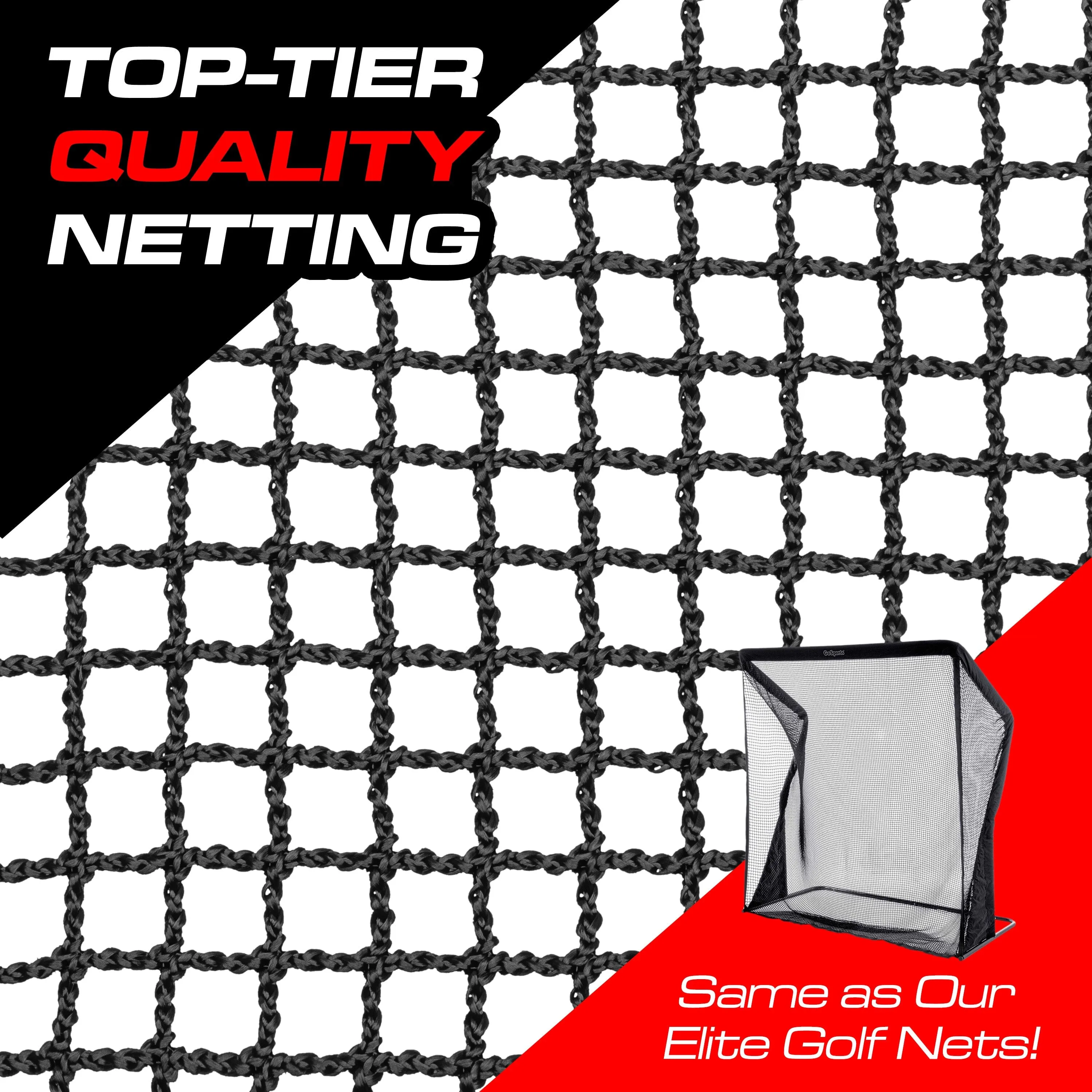 GoSports 3 Pack Universal Sports Net Repair Kits for Golf, Baseball, Soccer, and More - 8 x 8 Inch Sports Netting Patch Kits