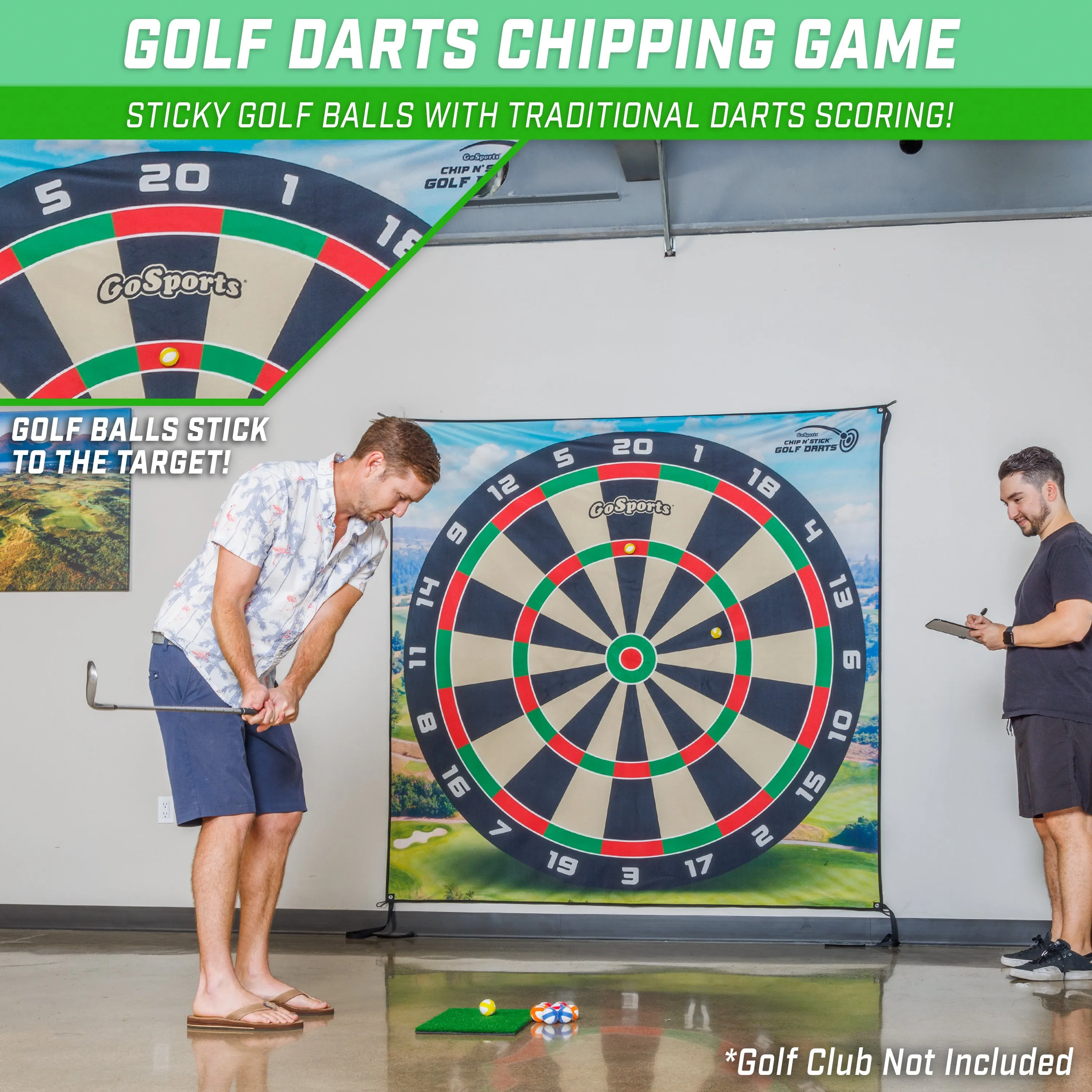 GoSports 6 ft Golf Darts Chipping Game with Chip N' Stick Golf Balls