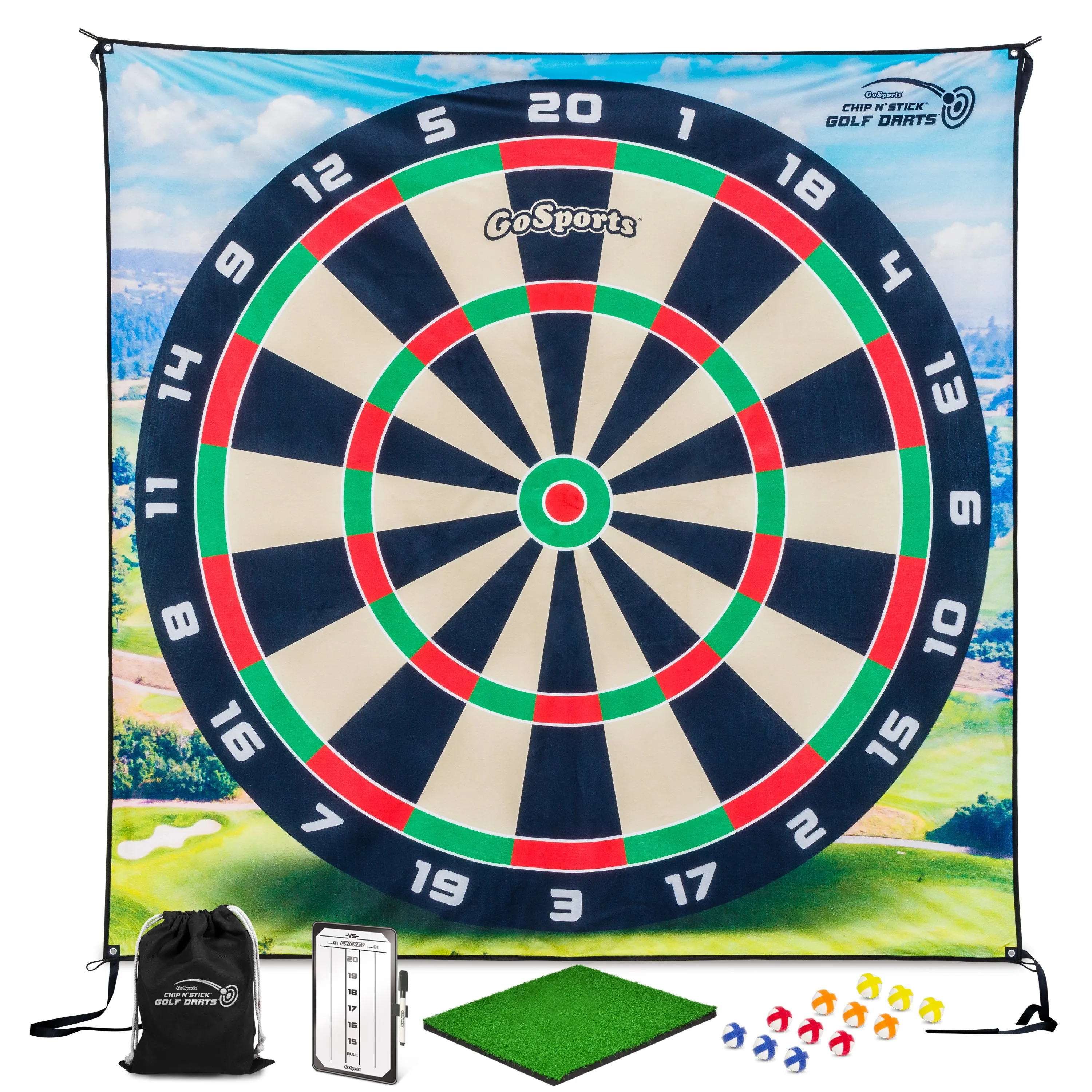 GoSports 6 ft Golf Darts Chipping Game with Chip N' Stick Golf Balls