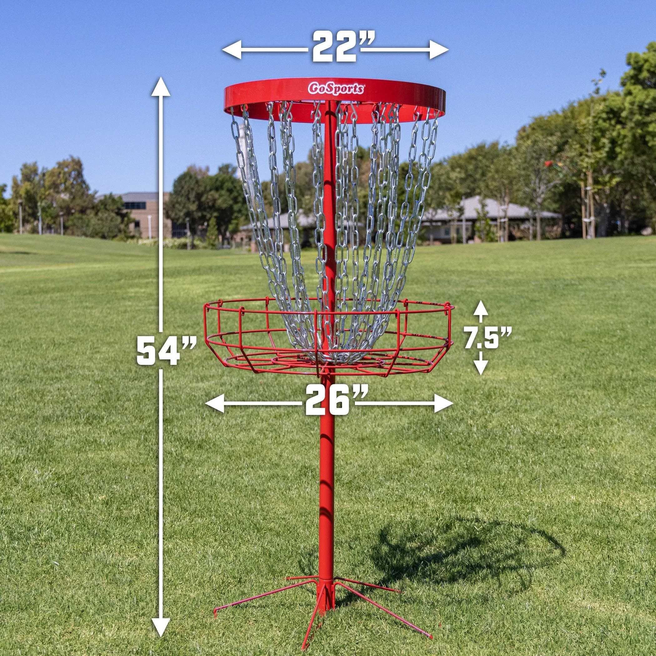 GoSports Regulation 24-Chain Disc Golf Basket