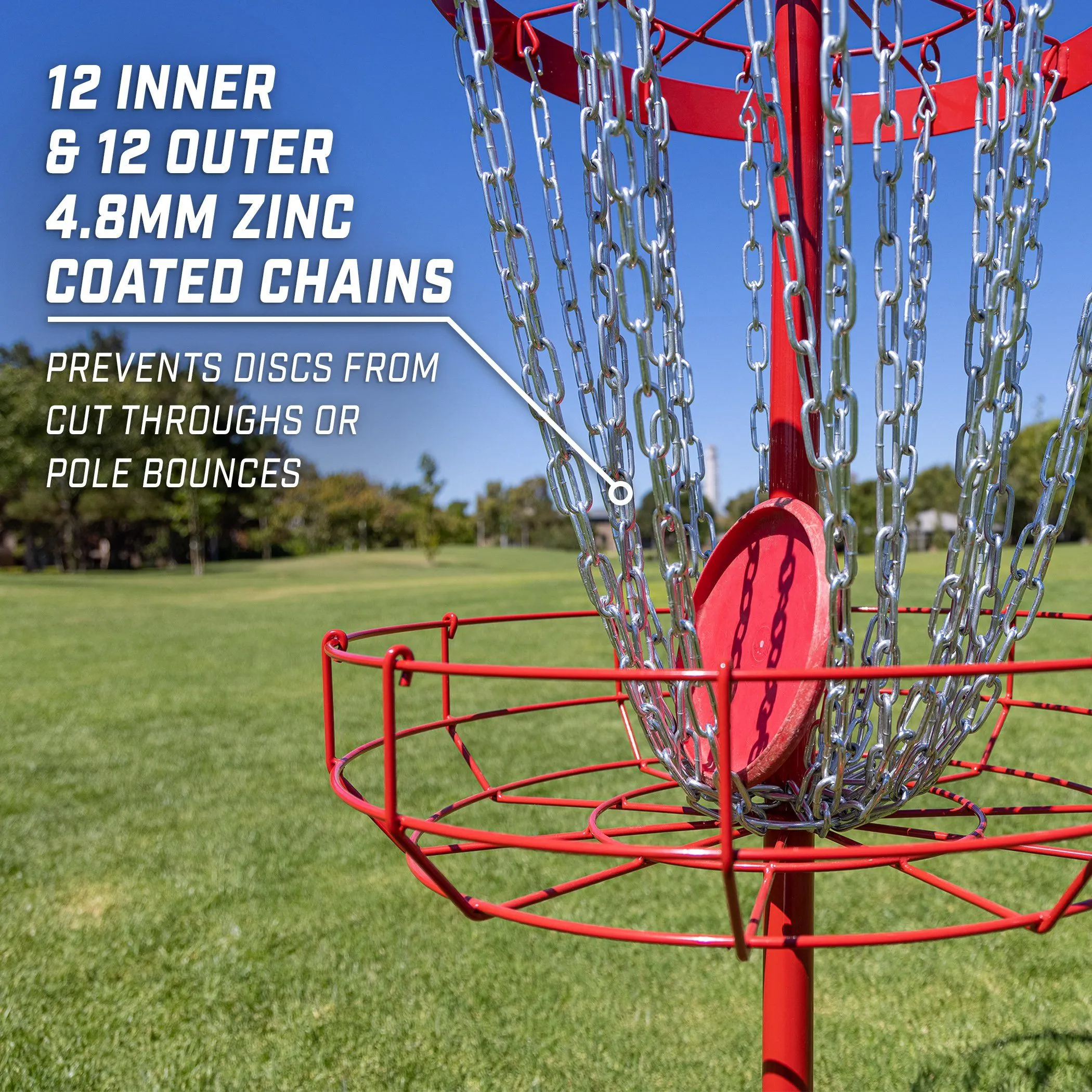 GoSports Regulation 24-Chain Disc Golf Basket
