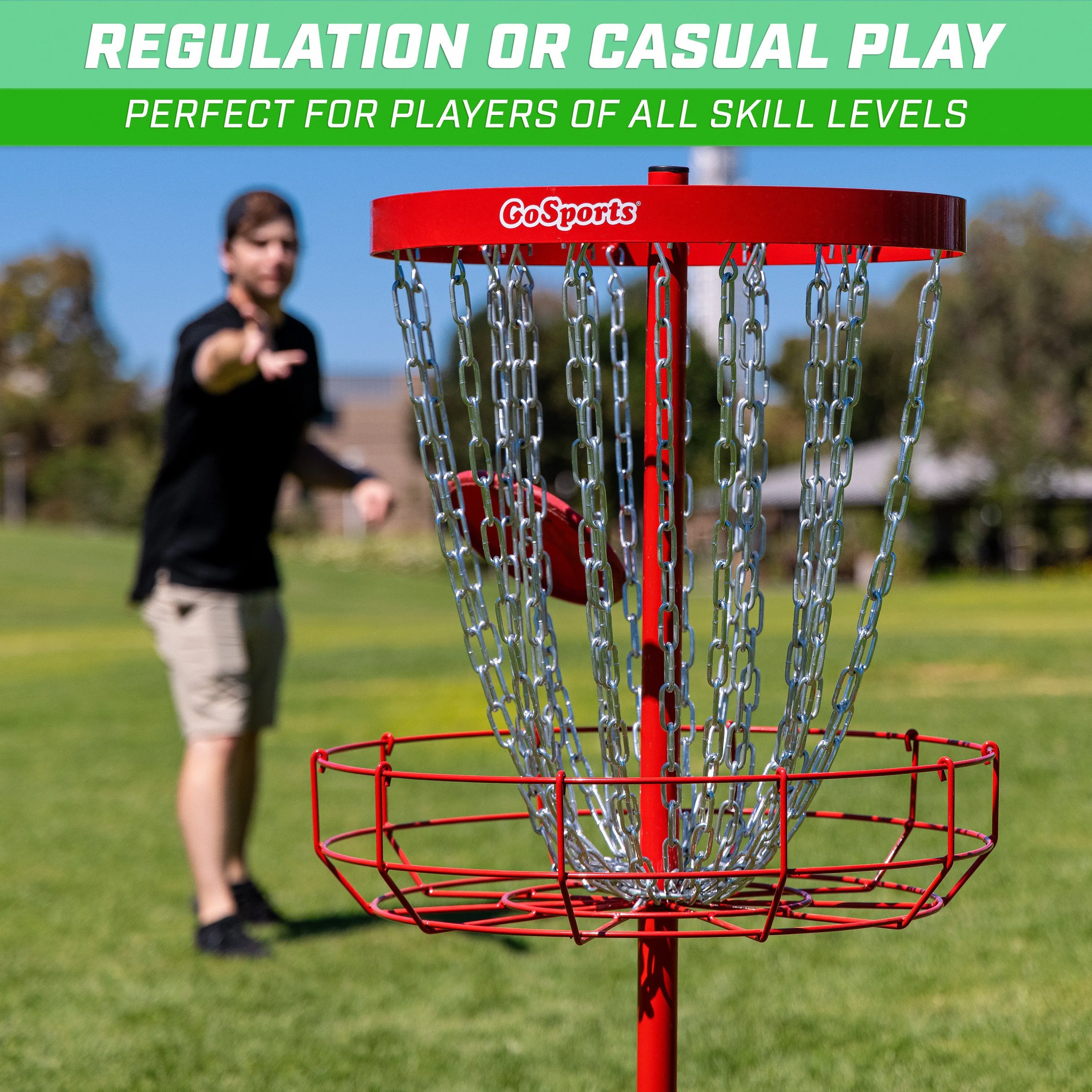 GoSports Regulation 24-Chain Disc Golf Basket