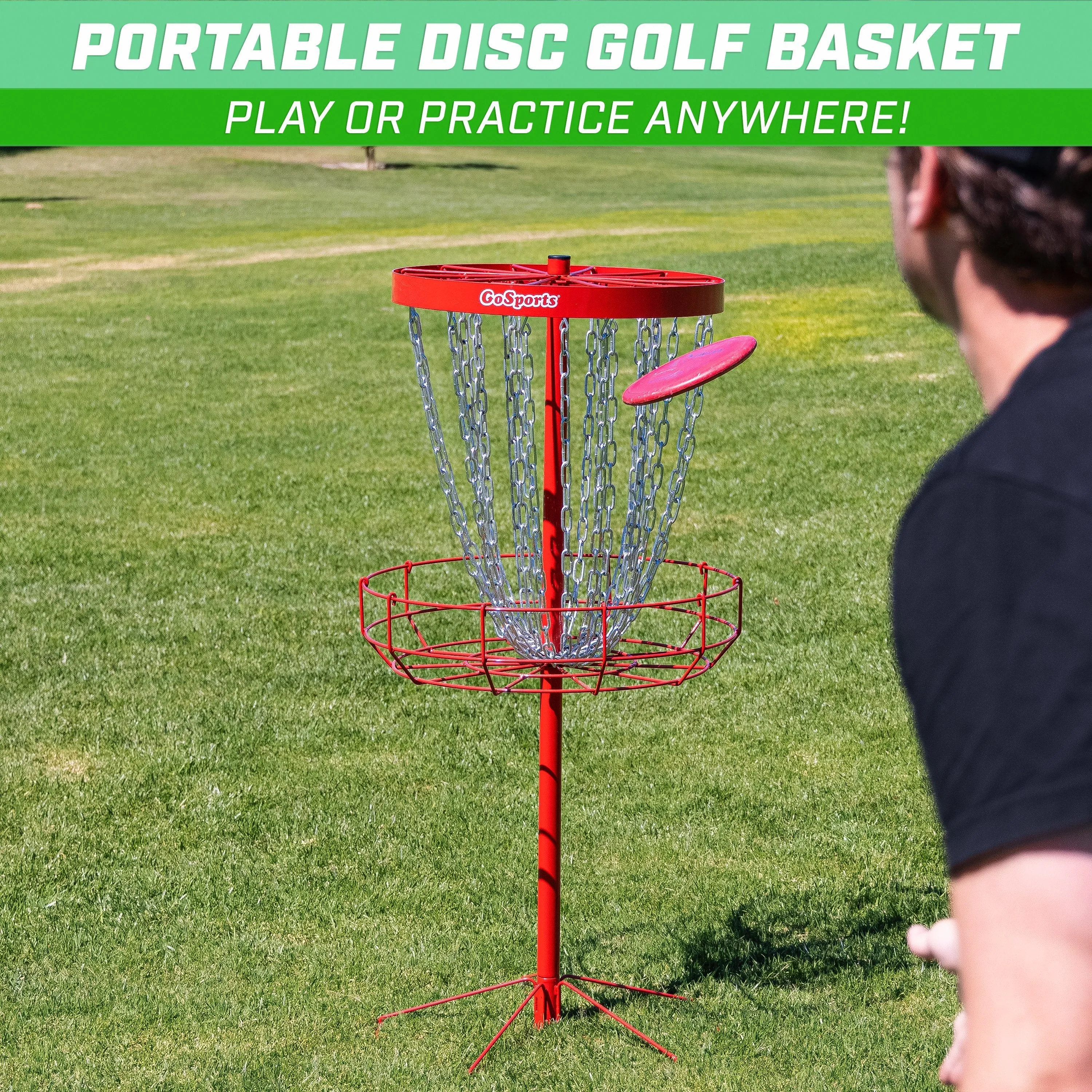GoSports Regulation 24-Chain Disc Golf Basket