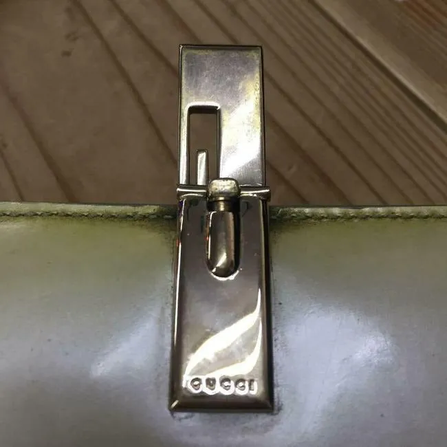 Gucci Iridescent Ivory Leather Xl Continental Bi Fold Wallet