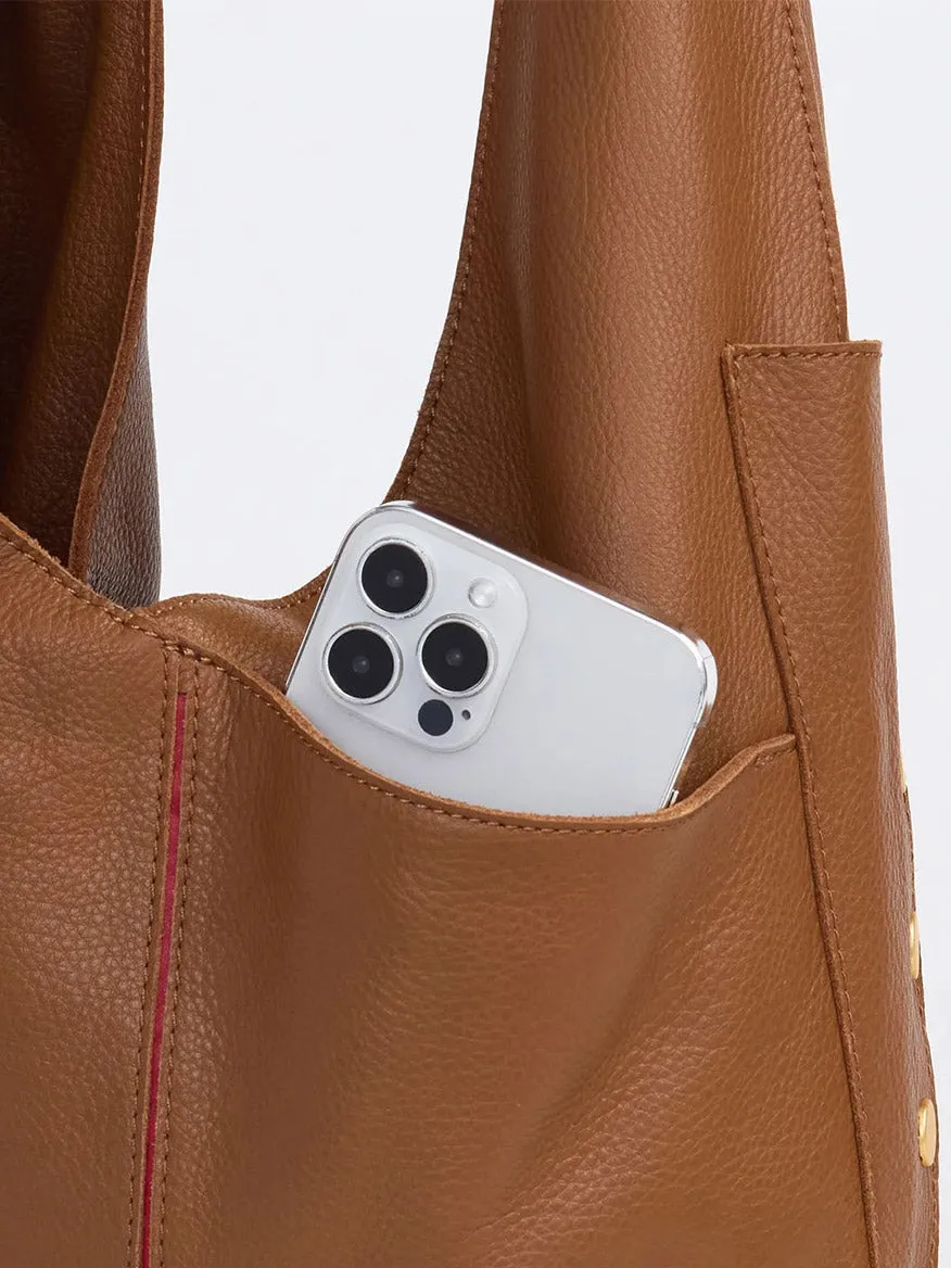 Hammitt Los Angeles Tom Zip in Mahogany Pebble