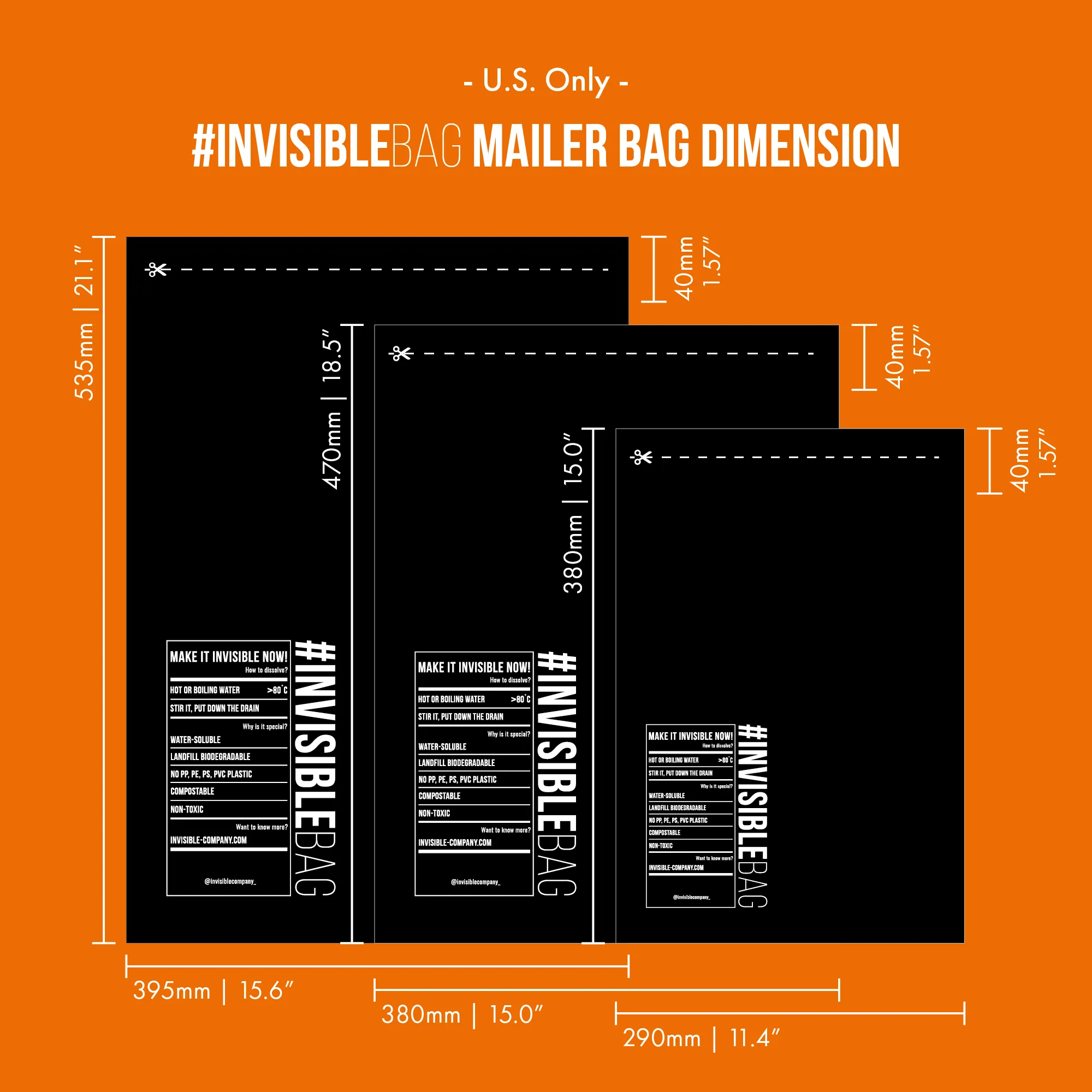 #INVISIBLEBAG Mailer E-Commerce Trial Packs