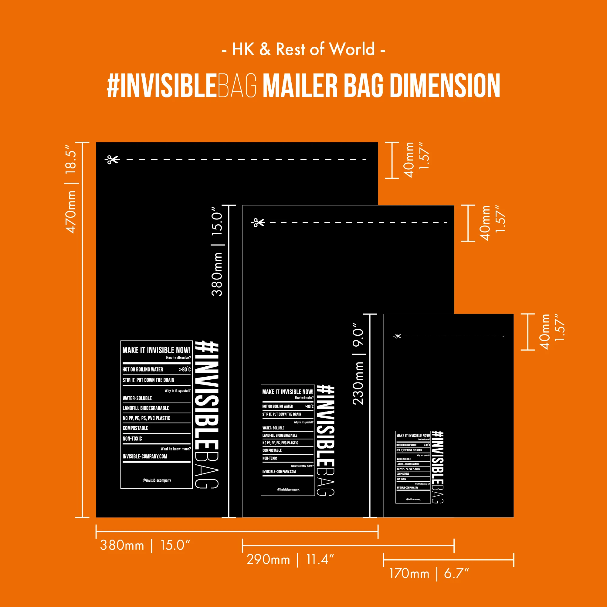 #INVISIBLEBAG Mailer E-Commerce Trial Packs