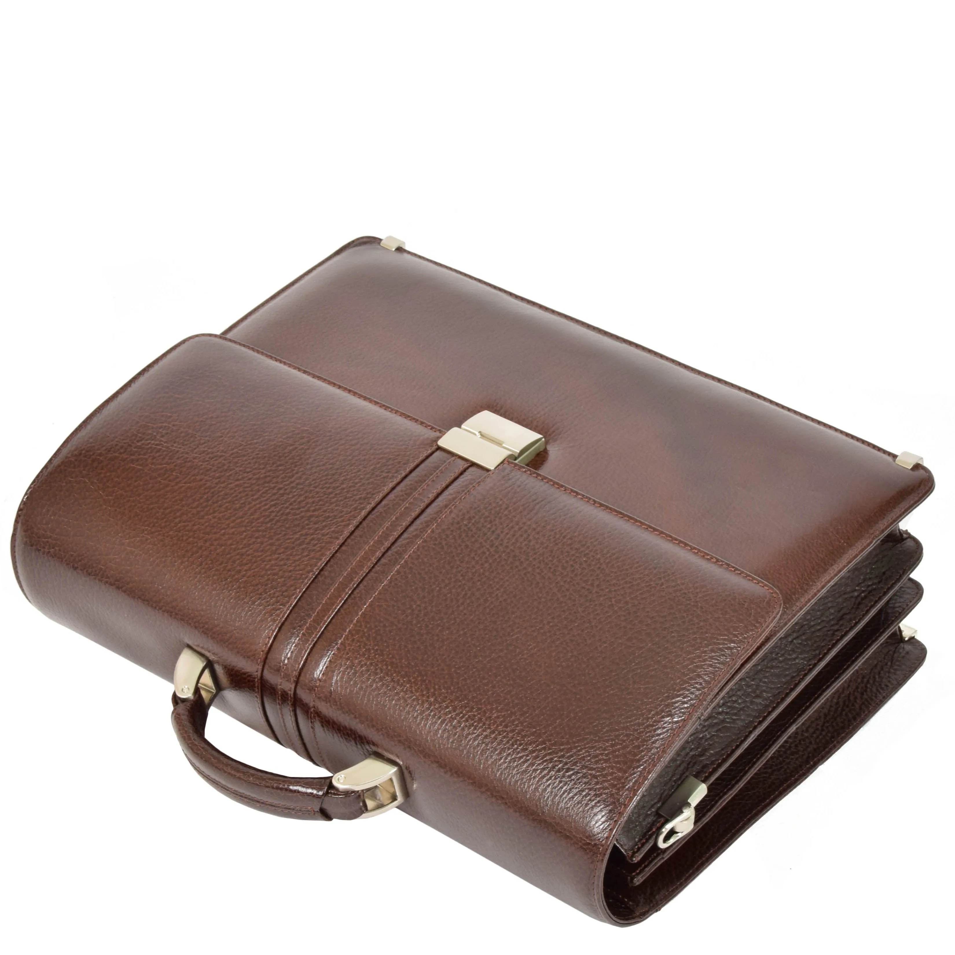 Mens Leather Briefcase Italian Cowhide Business Office Laptop Satchel Bag A317 Brown