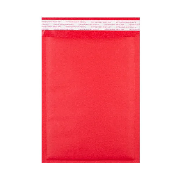 Red Kraft Bubble Bags