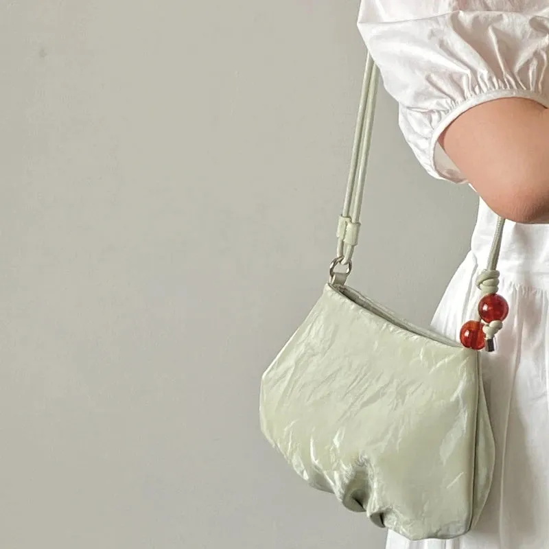 Uakiss Japanese Sweet Kawaii Pleated Cloud Bag Fashion Women Elegant Casual Crossbody Bags Chic Y2k Aesthetic Fairy Shoulder Handbags