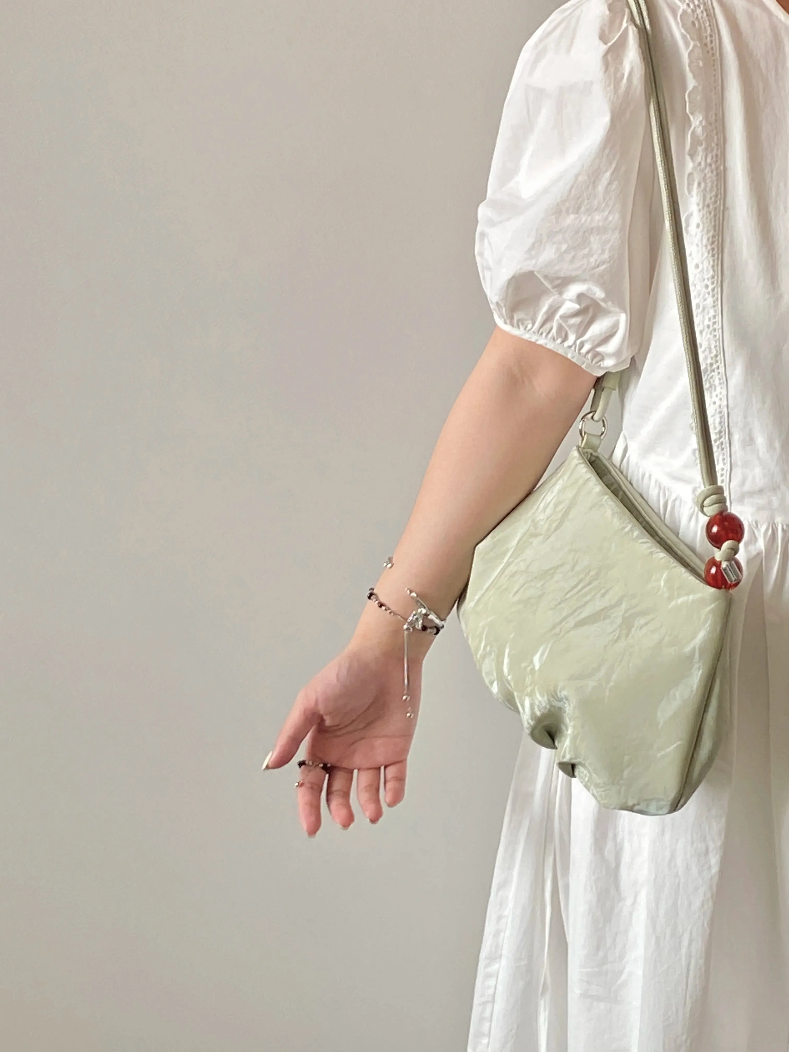 Uakiss Japanese Sweet Kawaii Pleated Cloud Bag Fashion Women Elegant Casual Crossbody Bags Chic Y2k Aesthetic Fairy Shoulder Handbags