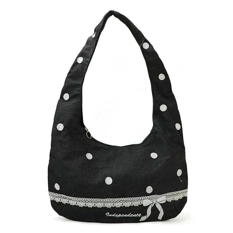 Uakiss Japanese Sweet Y2k Aesthetic Vintage Print Handbags Women Fashion Casual Underarm Bag Streetwear All Match Shoulder Bags Trendy