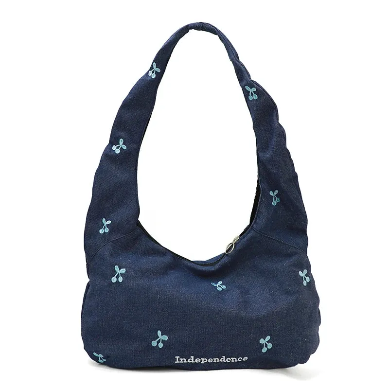 Uakiss Japanese Sweet Y2k Aesthetic Vintage Print Handbags Women Fashion Casual Underarm Bag Streetwear All Match Shoulder Bags Trendy