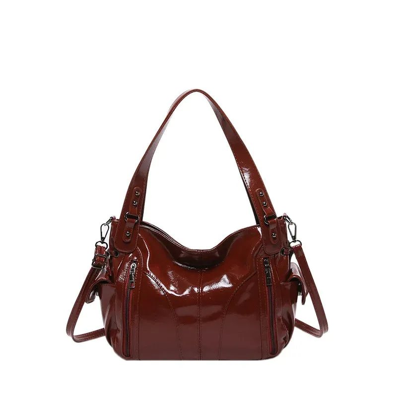 Uakiss Pu Leather Grunge All Match Ins Shoulder Underarm Bag Women Trendy Fashion Handbags Korean Vintage Y2k Aesthetic Crossbody Bags