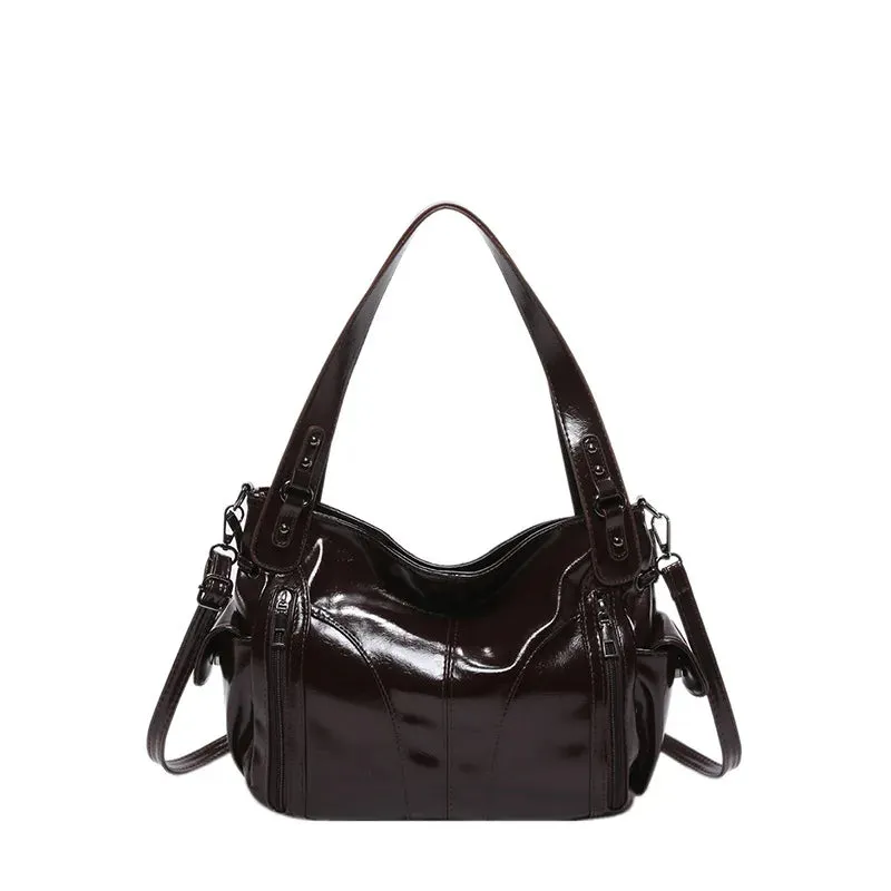 Uakiss Pu Leather Grunge All Match Ins Shoulder Underarm Bag Women Trendy Fashion Handbags Korean Vintage Y2k Aesthetic Crossbody Bags