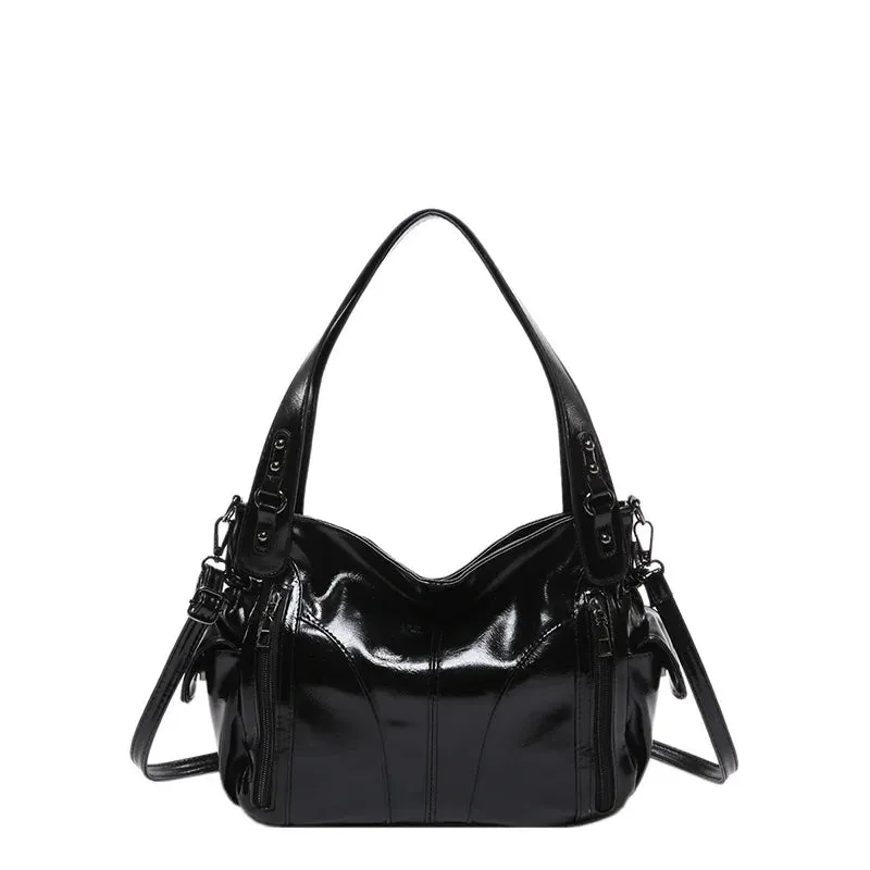 Uakiss Pu Leather Grunge All Match Ins Shoulder Underarm Bag Women Trendy Fashion Handbags Korean Vintage Y2k Aesthetic Crossbody Bags
