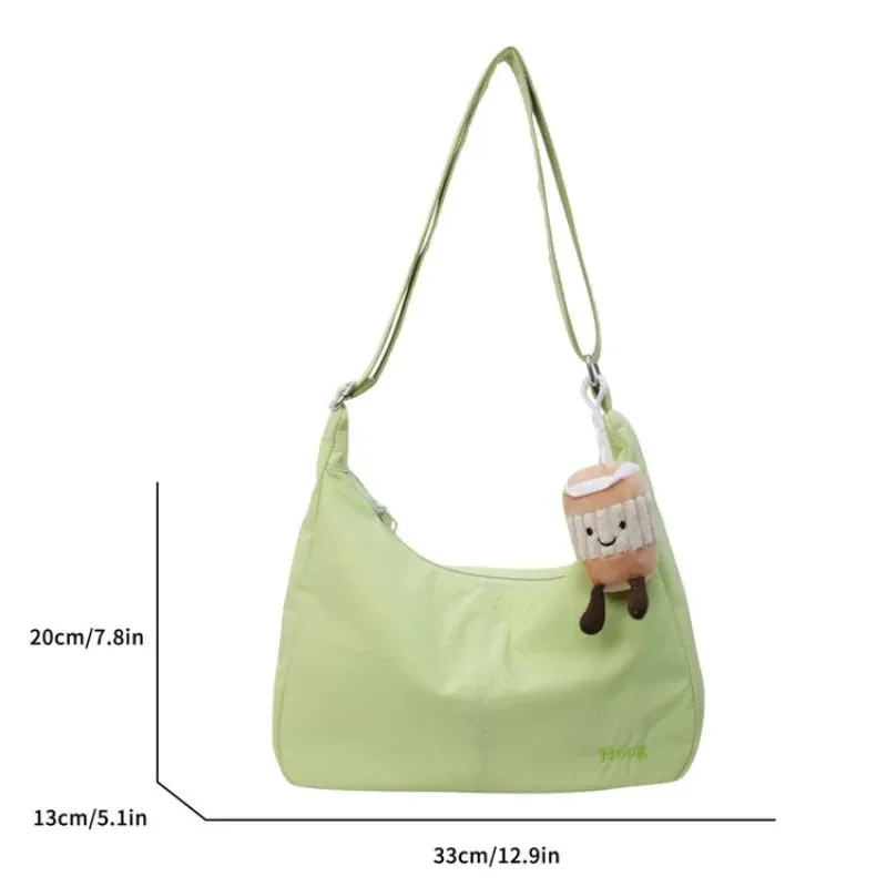 Uakiss Simply Designed Shoulder Bag Large Capacity Ins Style Versatile Crossbody Bag Casual Waterproof Commuter Bag